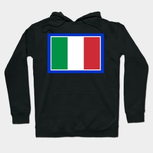 Italian flag blue background Hoodie